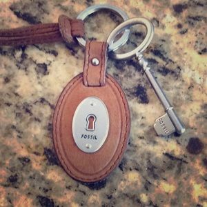 Leather Fossil keychain!!!!!!